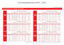 Zobacz Cennik - Spiralowanie
