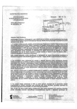 Stanowisko IZ PO WER dotyczące realizacji projektów w ramach