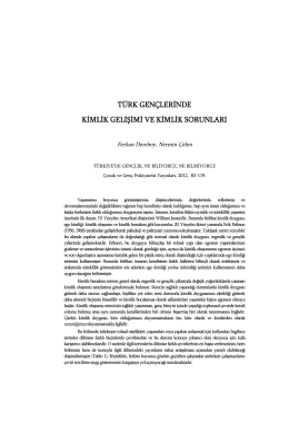 Türk Gençlerinde Kimlik Gelişimi ve Kimlik Sorunları