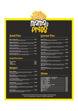 Menu - Mama`s Fries