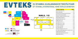 Evteks 2016 Hall-12 Yerleşim Planı