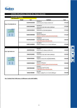 Sayfa 16-Seko Kontrol 200 Serisi Ph - Orp - Iletkenlik - Klor -