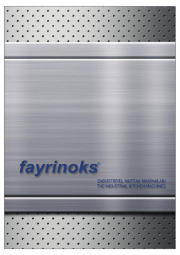 Page 1 fayrinoks ENDUSTRYE MUTFA, MAKINALAR THE