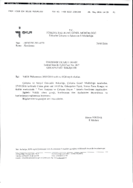 yeni anayasa ve çalışma hayatı konferansı hk.