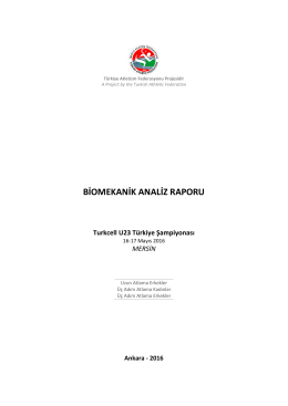 Rapora erişmek için tıklayın. - Türkiye Atletizm Federasyonu