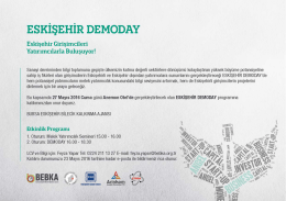 Page 1 ESKİŞEHİRDEMODAY Eskişehir Girişimcileri Yatırımcılarla