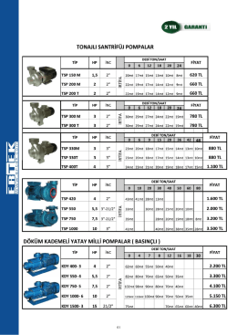 Sayfa 61-Nortek TS Serisi Tonajli Santrifuj ve KDY Serisi Dokum