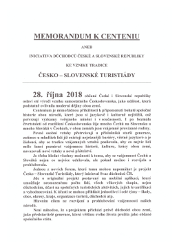 společn&eacute; memorandum &ndash; 1