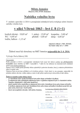 Nabídka volného bytu
