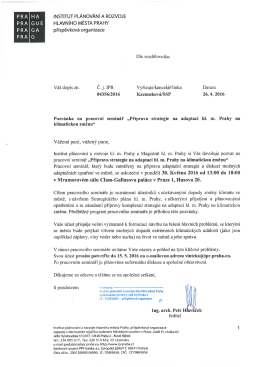Pozvánka - Adaptace sídel na změnu klimatu