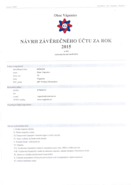 Návrh závěrečného účtu za rok 2015