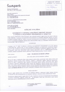 Veřejná vyhláška Mosty - Hanušovicko [pdf