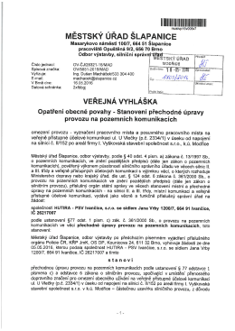 Veřejná vyhláška