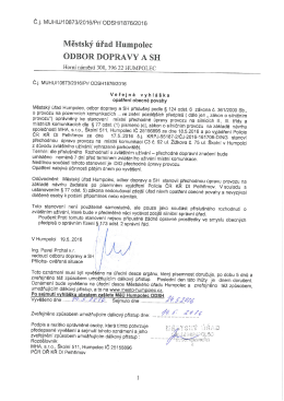 Veřejn&aacute; vyhl&aacute;&scaron;ka