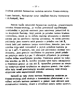 Page 1 – 5 7 – Studium povrchů Paramecium caudatum metodou