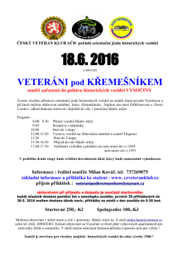 VETERÁNI pod KŘEMEŠNÍKEM - Český veteran klub AČR