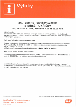 Informace ČD o v&yacute;luce