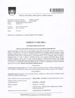 Veřejná vyhláška - Oprava kamenné zdi