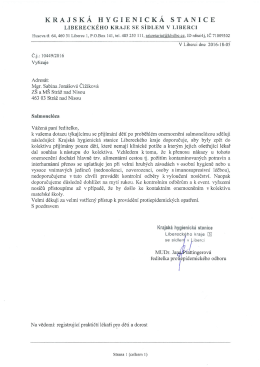 Stanovisko KHS v Liberci - Z&aacute;kladn&iacute; &Scaron;kola Str&aacute;ž Nad Nisou