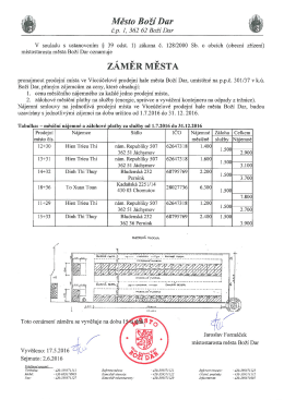 Z&aacute;měr - Město Bož&iacute; Dar