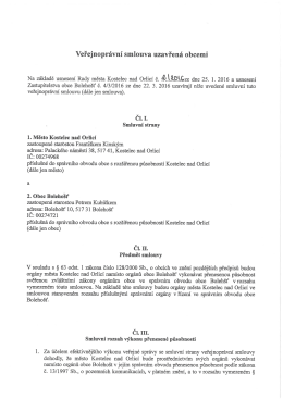 Veřejnoprávní smlouva uzavřená obcemi
