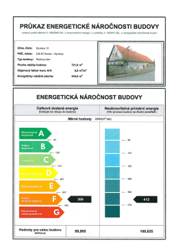 PRŮKAZ ENERGETICKÉ NÁROČNOSTI BUDOVY