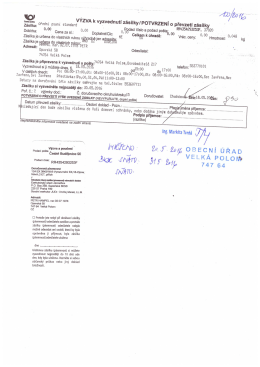 100/2016 - V&yacute;zva k vyzvednut&iacute; z&aacute;silk, Petr Hampel