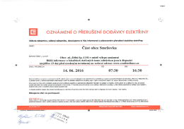 Ozn&aacute;men&iacute; přeru&scaron;en&iacute; dod&aacute;vky elektřiny