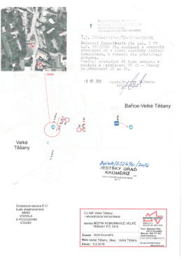 M&iacute;stn&iacute; komunikace p.č 1819-situace uzav&iacute;rky