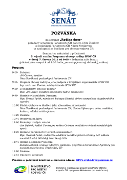 16 06 07 Pozvanka seminar Rodina dnes