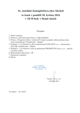 Pozvánka na 16. zasedání ZO Skrbeň [doc00159620160520070050