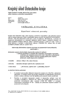 stanovení přechodné úpravy
