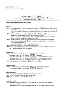 Usnesení č. 19/Z7 - Městská část Brno