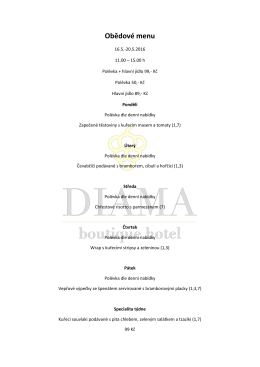 Obědové menu - Café Wine Bar Diama