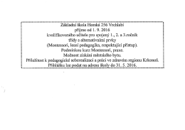 Výběrové řízení na učitele