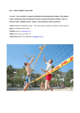 Kurz – Beach volejbal a inline Itálie