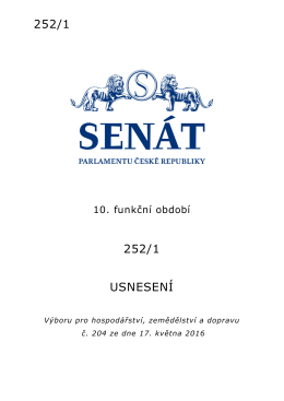 252/1 - Senát PČR