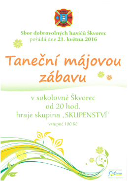 tanečn&iacute; m&aacute;jov&aacute; z&aacute;bava 21. května 2016