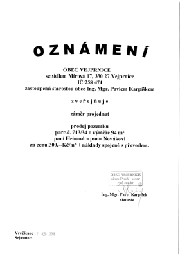 text oznámení ZDE