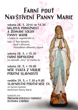 Farní pouť Navštívení Panny Marie - Farnost Ostrava