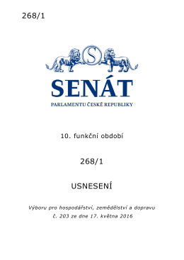 268/1 - Senát PČR
