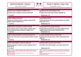 daily menu 115czk
