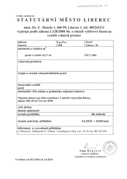Dokument - Statutární město Liberec