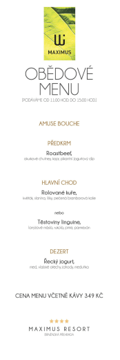 Zobrazit obědové menu