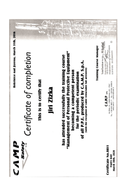 Certifikát revize CAMP