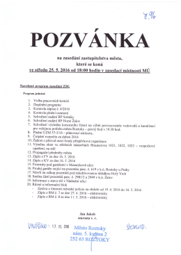 Pozvánka na ZM dne 25.5.2016