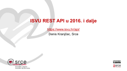 ISVU REST API u 2016. i dalje