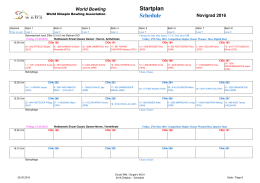 Startplan Schedule
