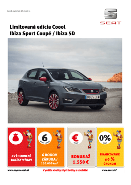 Limitovaná edícia Coool Ibiza Sport Coupé / Ibiza 5D