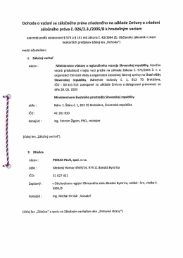 Dohoda o vzdan&iacute; sa z&aacute;ložn&eacute;ho pr&aacute;va HM